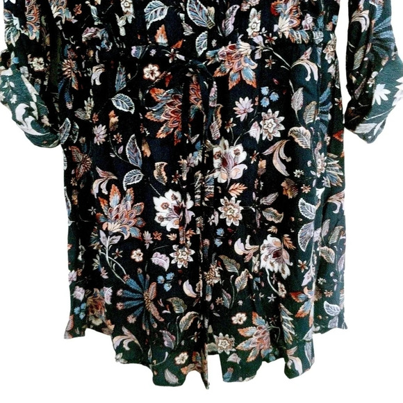 Hilary Radley Peasant Cottagecore Bohemian Blouse 3/4 Sleeves Floral S NWT - Picture 4 of 9